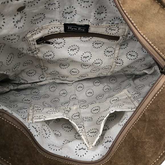 Myra Military Badge Canvas Tote Bag Up-cycled NWT - Picture 6 of 7